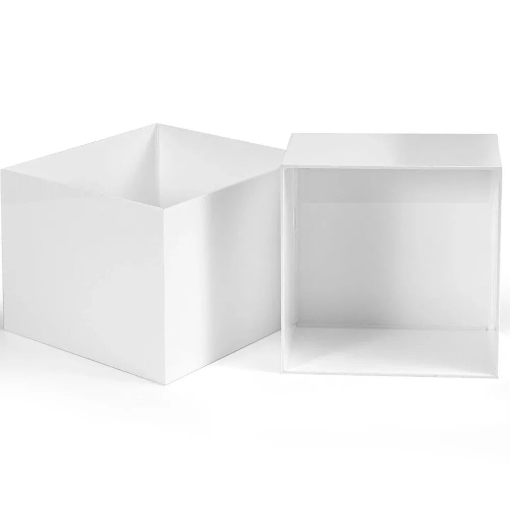 Acrylic Cube Display Riser Set with 4 Nesting Boxes and 4 Storage Bags – Dessert, Cake and Product Stands