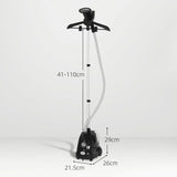 HOMCOM Clothes Steamer with Adjustable Pole, 11 Steam Levels and 1.4L Water Tank – 1950W Garment Steamer, Black