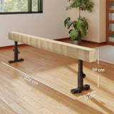 HOMCOM 7.5ft Adjustable Balance Beam with Wheels & 3 Height Settings – Gymnastics Training Beam for Ages 6+