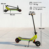 SPORTNOW Kids Electric Scooter, Foldable E Scooter for Age 6 with LED Display, RGB Lights, 16km/h, Green