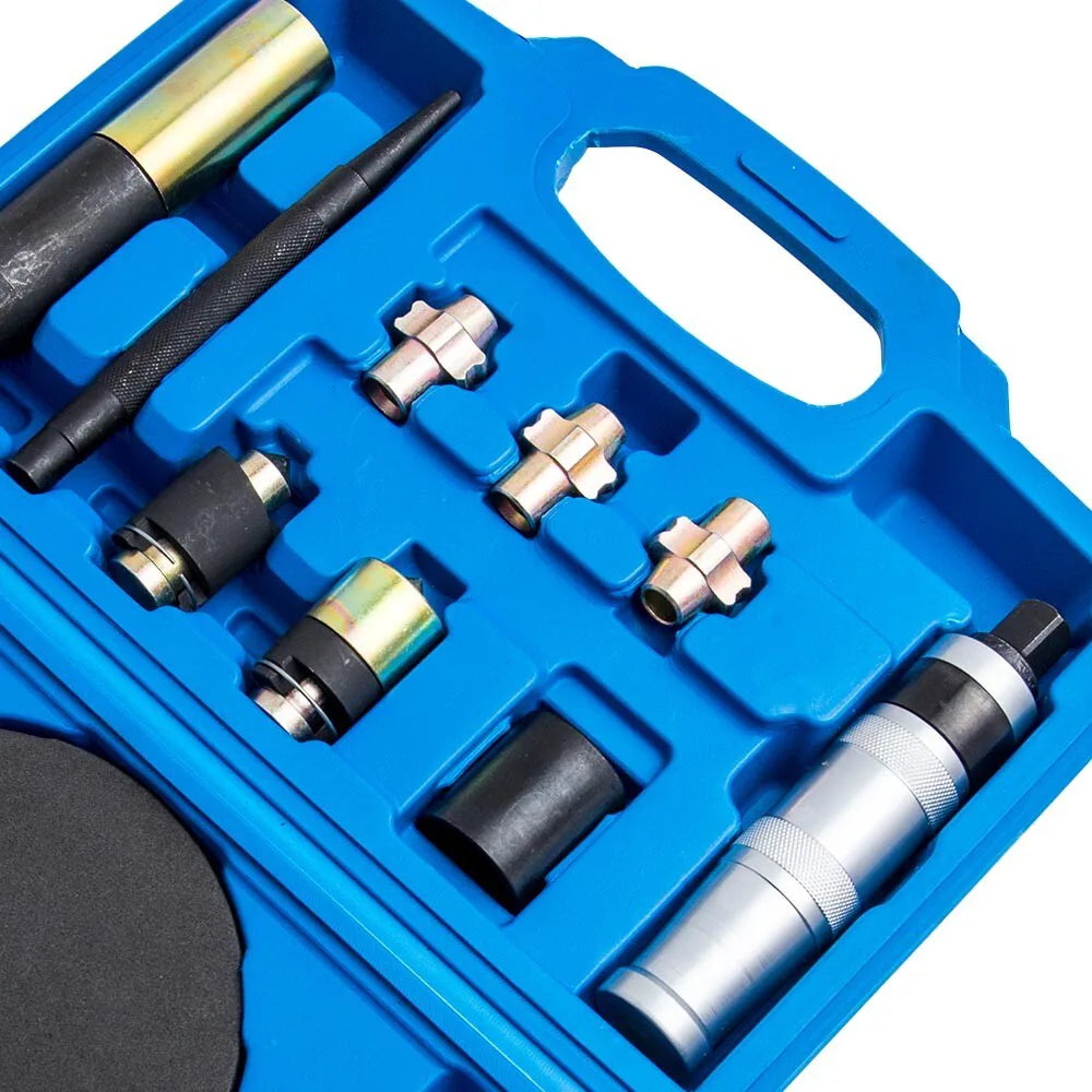 Universal Master Locking Wheel Nut Removal Tool Kit with 10 Blades – Chrome Molybdenum Bolt & Nut Extractor Set