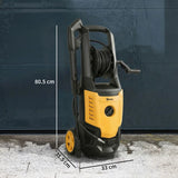Outsunny 2200W Pressure Washer, 170 Bar with Adjustable Nozzle, Snow Foam Bottle & 6m Hose – Jet Washer, Yellow