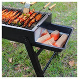 Large Portable Folding Charcoal BBQ Grill – Tabletop Barbecue for Camping, Picnics and Garden Parties, Black