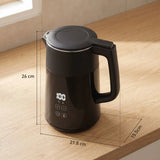 HOMCOM 1.7L Electric Kettle, 3kW Fast Boil with Strix Thermostat, LED Display and Keep Warm – Black