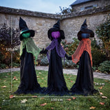 HOMCOM 120cm Witches Holding Hands Halloween Decorations Outdoor Indoor