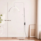 HOMCOM Half Moon Beauty Floor Lamp, Dimmable – White