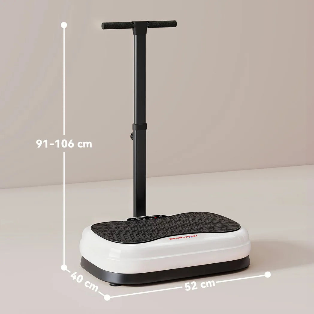 SPORTNOW Vibration Plate with Adjustable Removable Handle, 3 Preset Modes & 50 Speeds – Home Fitness Machine