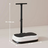 SPORTNOW Vibration Plate with Adjustable Removable Handle, 3 Preset Modes & 50 Speeds – Home Fitness Machine