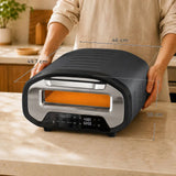 HOMCOM 2200W Electric Pizza Oven with 12 Inch Ceramic Stone, 8 Preset Modes and LCD Touch Control – Pizza Maker