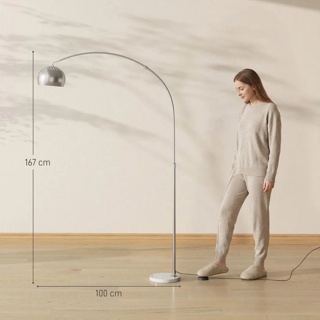 HOMCOM Arc Floor Lamp for Living Room