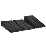 Slant Wedge Boards Set of 3 with Non-Slip Textured Surface – Calf Stretch Blocks for Yoga, Squats & Gym, Black