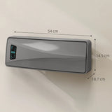 HOMCOM 2000W Wall-Mounted Ceramic Electric Heater with Oscillating Fan, Thermostat and Remote – Timer Room Heater, Grey