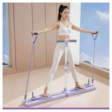 Split Ski Exercise Machine with Resistance Bands & Waist Support Bar – Low-Impact Full-Body Balance Trainer