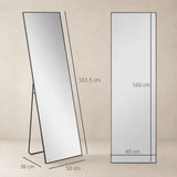 HOMCOM Full Length Mirror, Aluminium Alloy Framed Full Body Mirror with Tempered Glass