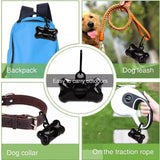 1100 Biodegradable Dog Poo Bags with Bone-Shaped Dispenser – 55 Rolls, Leak-Proof Pet Waste Bags, Black