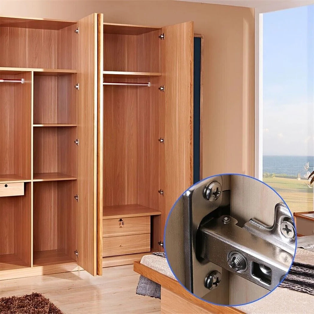 20 Pack Soft Close Cabinet Hinges with Screws, 35mm Clip-On – Kitchen, Wardrobe & Bathroom Doors