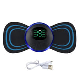 USB Electric Foot Massage Pad and Neck Massager Set with 8 Modes, 19 Levels – Portable Massager, Black