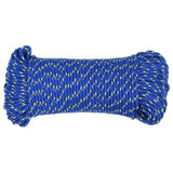 vidaXL Multipurpose Utility Rope 5 mm 250 m Blue PP 150 kg Max Load