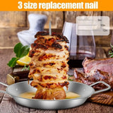 Stainless Steel Vertical Al Pastor Skewer for Grill, Oven & Smoker – Food-Grade Upright Kebab Stand with Drip Base