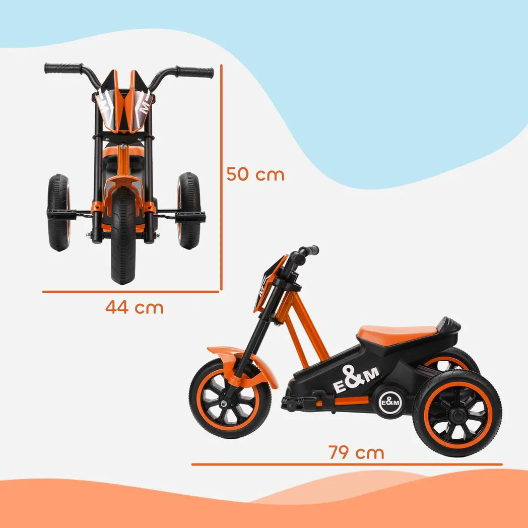 AIYAPLAY Kids Tricycle Baby Trike with Steel Frame – 3 Wheel Toddler Balance Bike for Indoor & Outdoor, Orange