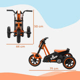 AIYAPLAY Kids Tricycle Baby Trike with Steel Frame – 3 Wheel Toddler Balance Bike for Indoor & Outdoor, Orange