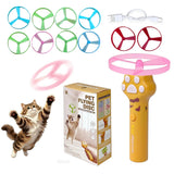 Rechargeable Cat Disc Launcher Interactive Cat Fetch Launcher with 10 Flying Cat Pet Toys (US Logistics For USPS/DHL/Fedex/UPS. No designated logistics accepted，TK/TMEU only For self-pickup）
