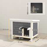 PawHut Outdoor Cat House with Insulation and Openable Roof – Weatherproof Shelter for Cats, Grey