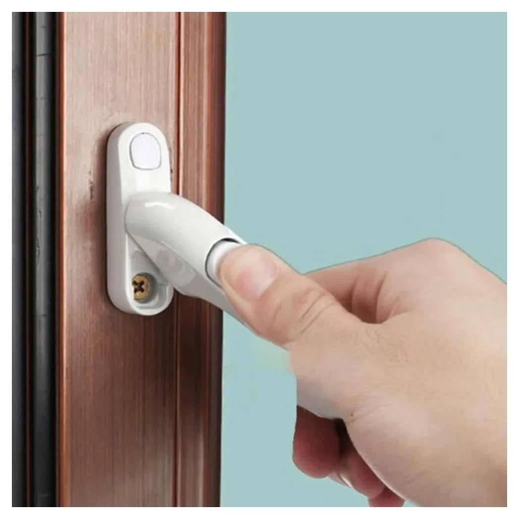 2 x Quartus Universal Espag Window Handles with Inline Locking and Child Safety Button – uPVC, White