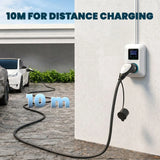 HOMCOM 10 m Type 2 EV Charging Cable, 7 kW 32A Mode 3 – Type 2 to Type 2 Extension Cable for EVs and PHEVs