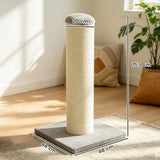 PawHut Cat Scratching Post, 76cm Tall Sisal Scratcher for Indoor Cats with Stable Base – Beige