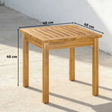 Outsunny Solid Acacia Wood Coffee Table with Slatted Top – Fully Assembled Indoor Outdoor Table, Natural