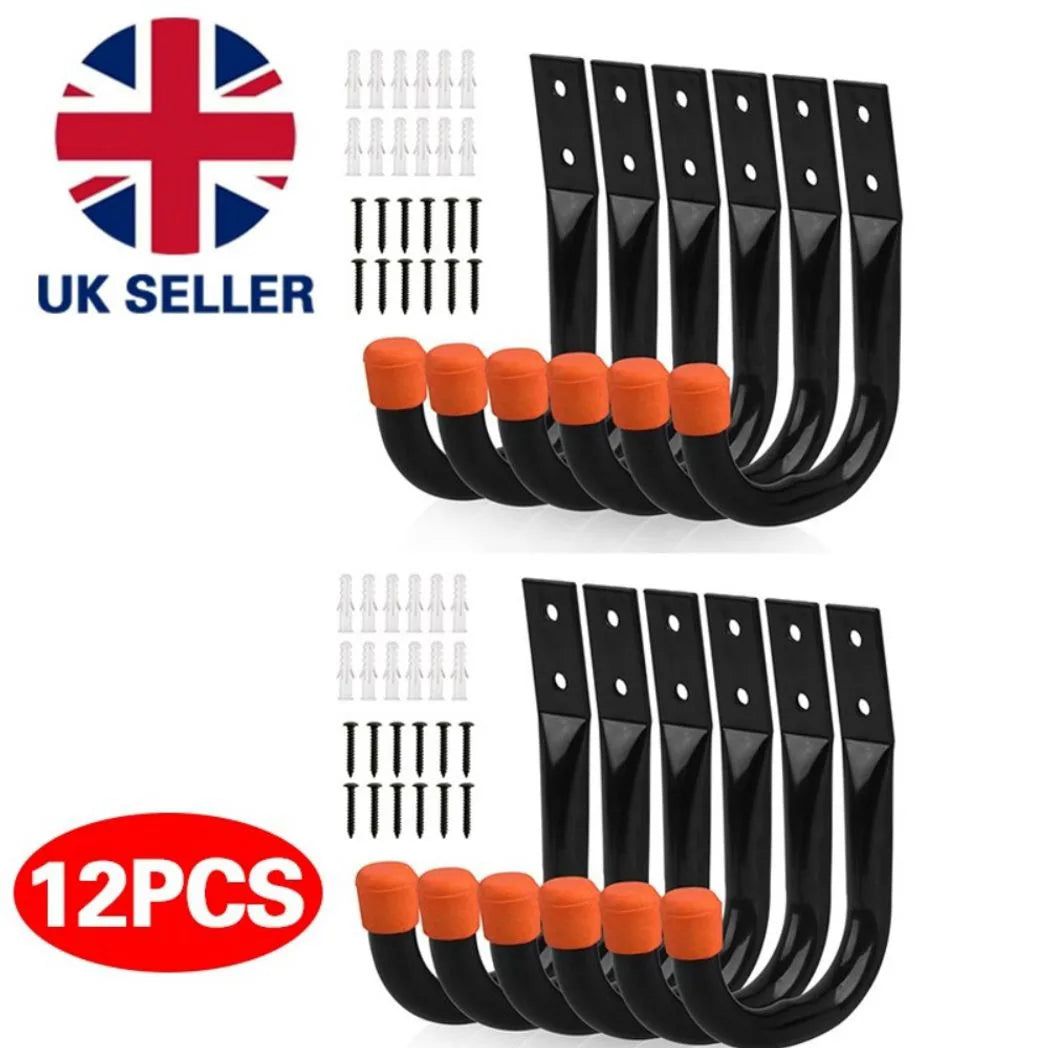 12x Garage Storage Utility Hooks Universal Heavy Duty J Utility Hanging Hangers