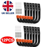 12x Garage Storage Utility Hooks Universal Heavy Duty J Utility Hanging Hangers