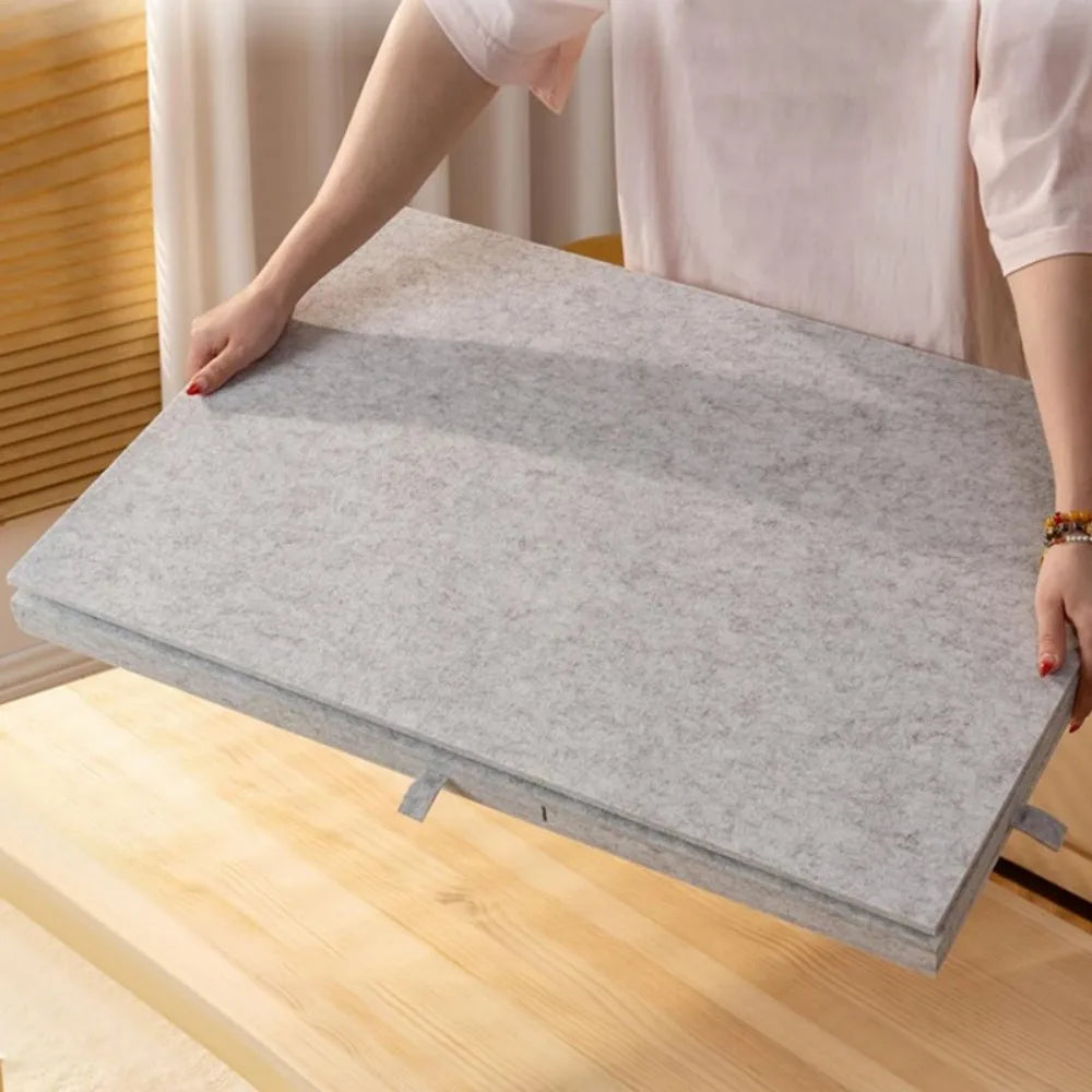 Felt Jigsaw Puzzle Board with 6 Drawers and Cover – Portable Storage Table for 1000 Pieces, Grey