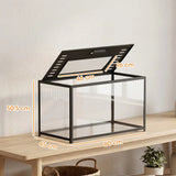 PawHut Chewproof Metal Hamster Cage with Deep Base and Openable Top – Rat Cage for Syrian and Dwarf Hamsters, 80 x 45 cm