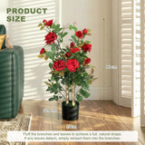 HOMCOM 90cm Artificial Rose Tree