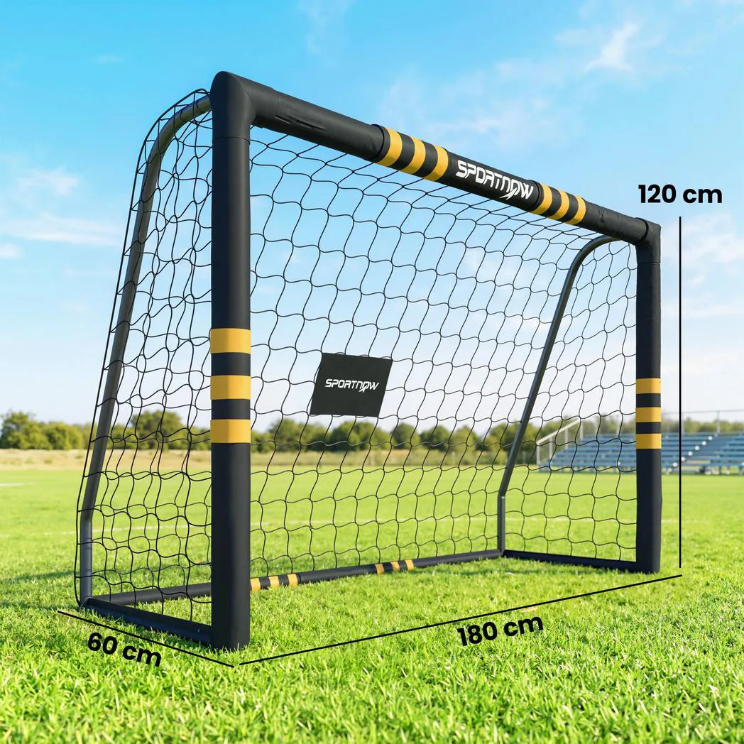 SPORTNOW 6 x 4ft Portable Football Goal with EPE Foam Padded Frame & Ground Stakes – Garden Football Net