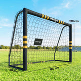 SPORTNOW 6 x 4ft Portable Football Goal with EPE Foam Padded Frame & Ground Stakes – Garden Football Net