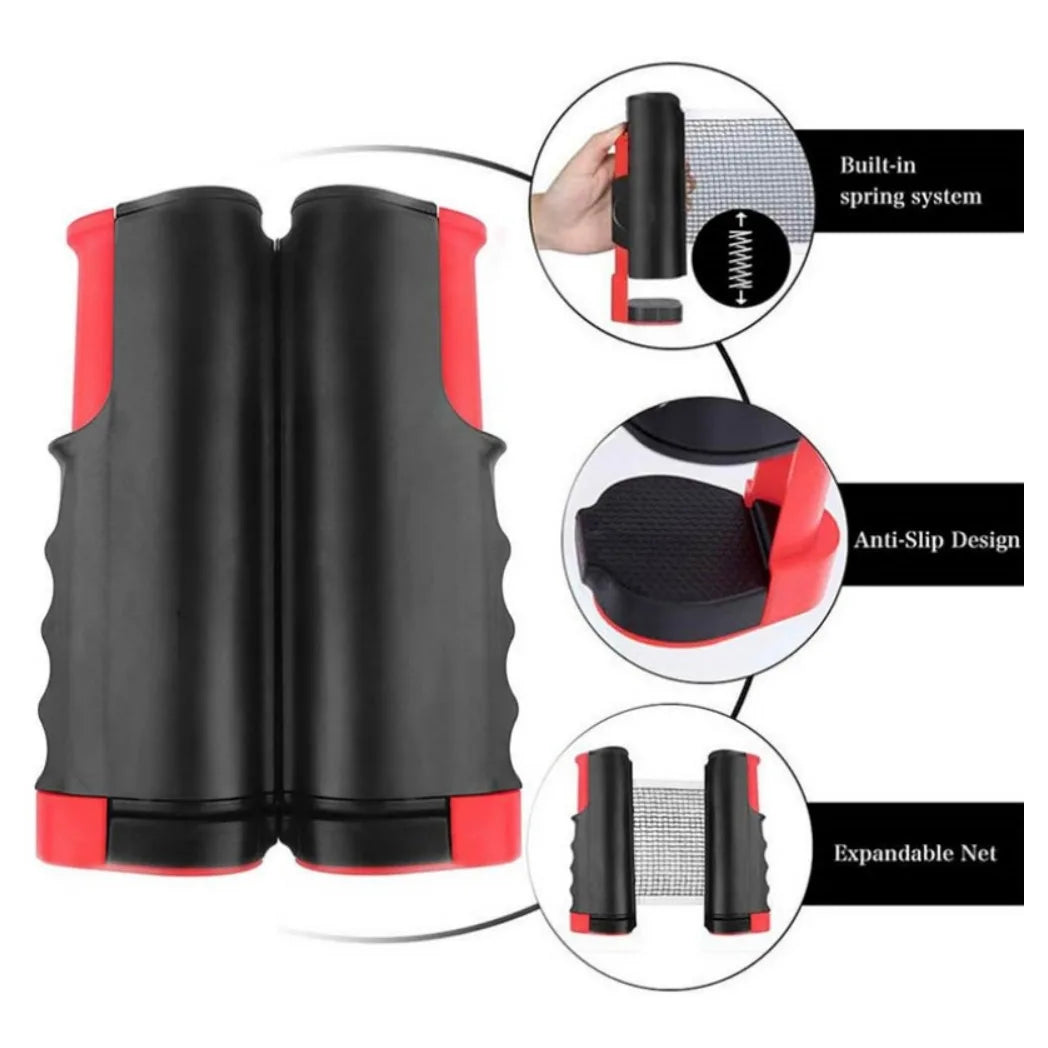 Portable Table Tennis Set with Retractable Net, 2 Bats & 3 Balls – Play Ping Pong on Any Table