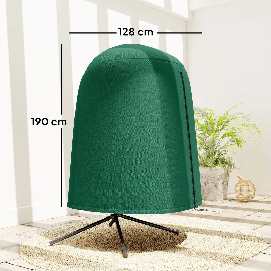 Outsunny Hanging Egg Chair Cover, 190 x 128 cm – Waterproof UV Resistant Oxford Cloth with Zip, Green