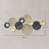 HOMCOM 3D Hand-Painted Metal Wall Art