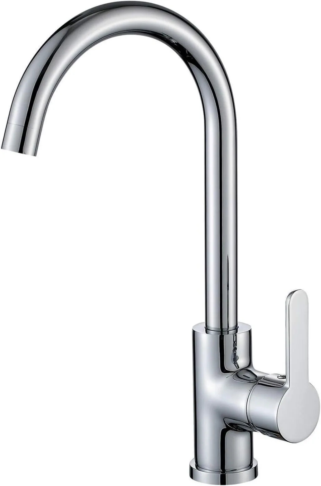 Kitchen Sink Mixer Tap with 360° Swivel Spout & Single Lever – Retractable Hot & Cold Mono Tap, Chrome
