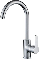 Kitchen Sink Mixer Tap with 360° Swivel Spout & Single Lever – Retractable Hot & Cold Mono Tap, Chrome