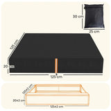 AIYAPLAY Waterproof Sandbox Cover with Drawstring and Elastic Band – UV Protection, Fits 123-127 cm Sandpits