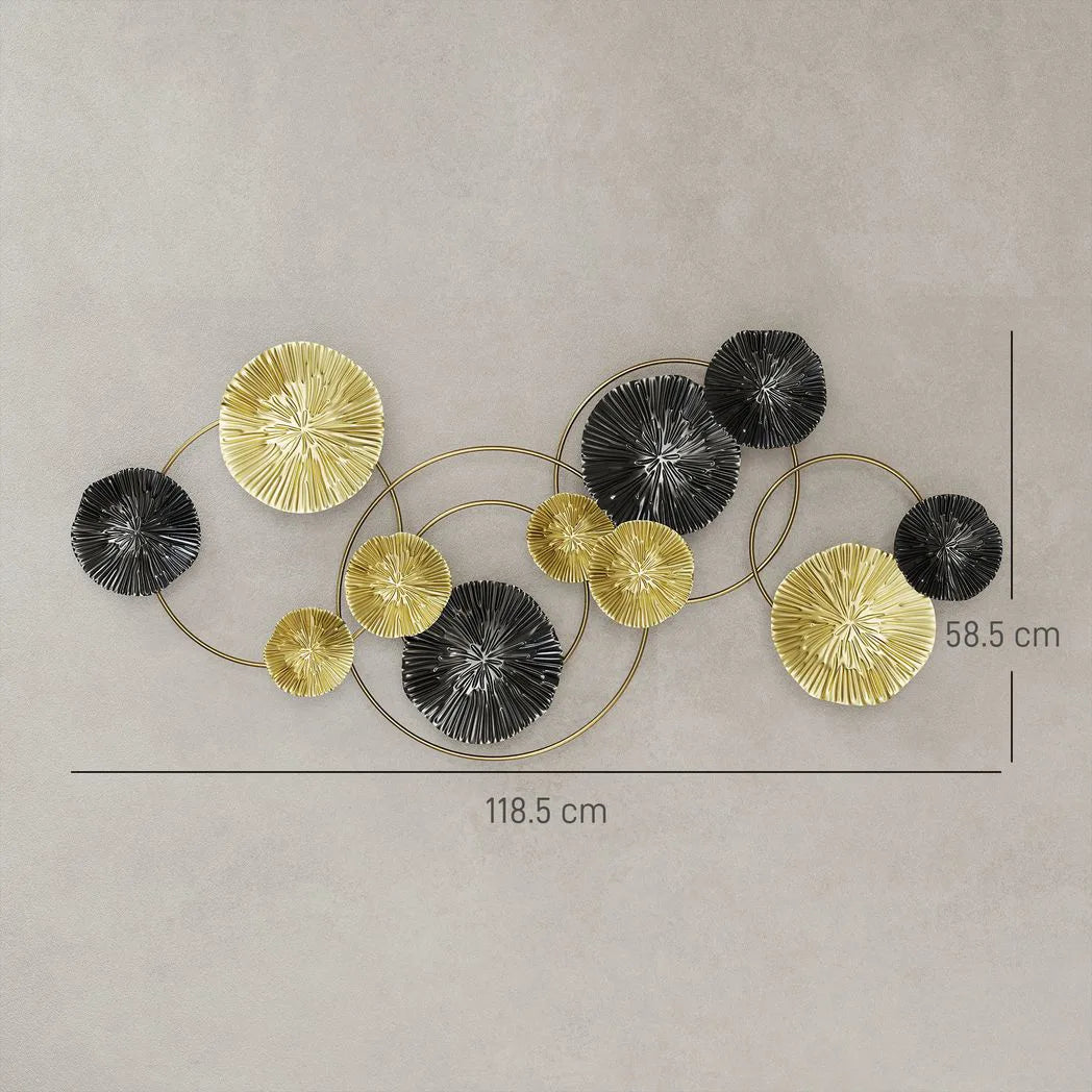 HOMCOM Multi-Disc Metal Wall Art