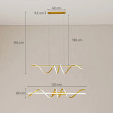 HOMCOM LED Spiral Pendant Light with 3 Colour Temperatures and Adjustable Height – Gold Tone Ceiling Light