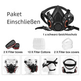 Half Face Respirator Mask with Replaceable Filter – Dust, Gas and Paint Mask for DIY and Decorating