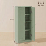 HOMCOM Narrow Bathroom Cabinet with 2 Doors & 4 Tiers – Slim Freestanding Storage Cupboard