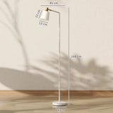HOMCOM Modern Floor Lamp with Rotatable Head – White