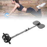 Abdominal Wheel Roller with Automatic Rebound Pull Straps & Foldable Knee Pad – Dual-Wheel Core Trainer for Men & Women